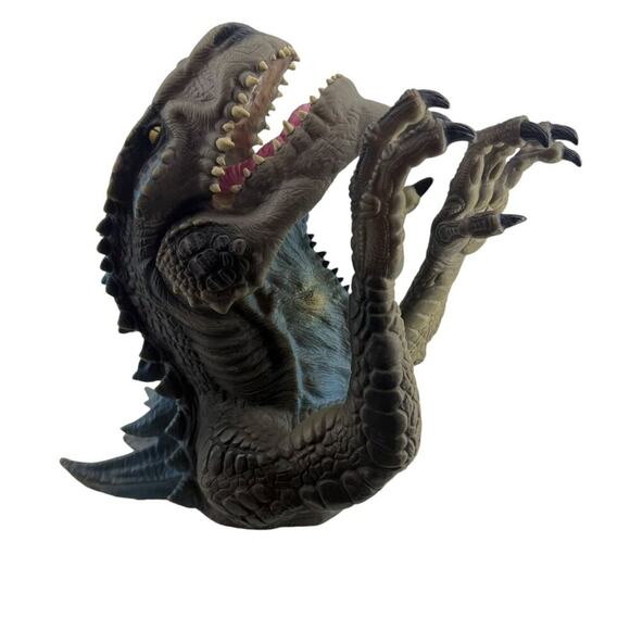 Vintage 1998 Toho Large Rubber Godzilla Hand Puppet Resaurus Co Working Sound - Picture 5 of 10